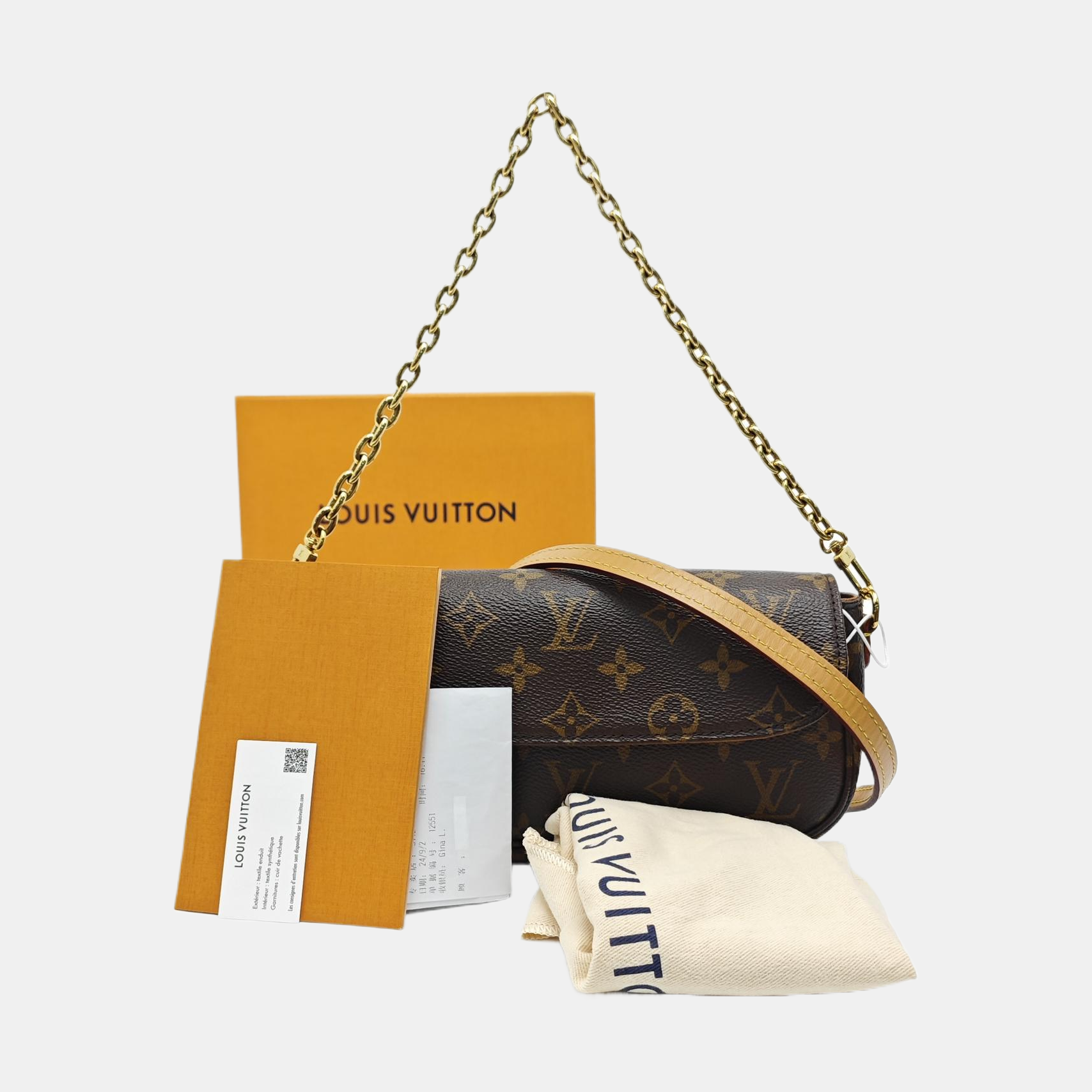 IVY Monogram Coated Canvas Brown