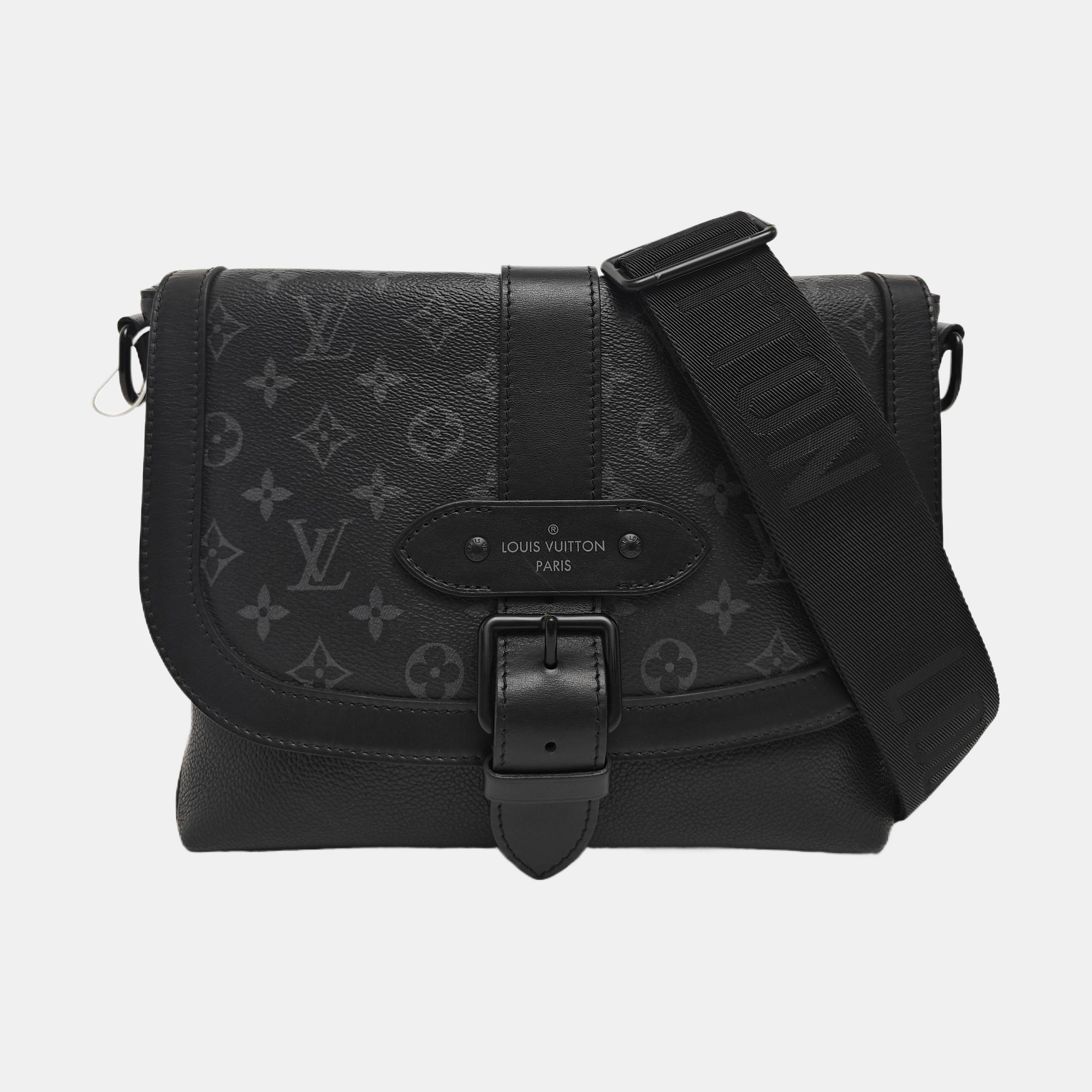 SAUMUR Monogram Coated Canvas Black
