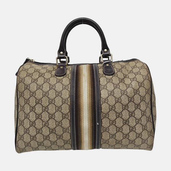 Monogram Coated Canvas Top Handle Bag Brown