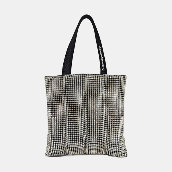 Lab-Grown Diamond Top Handle Bag Black