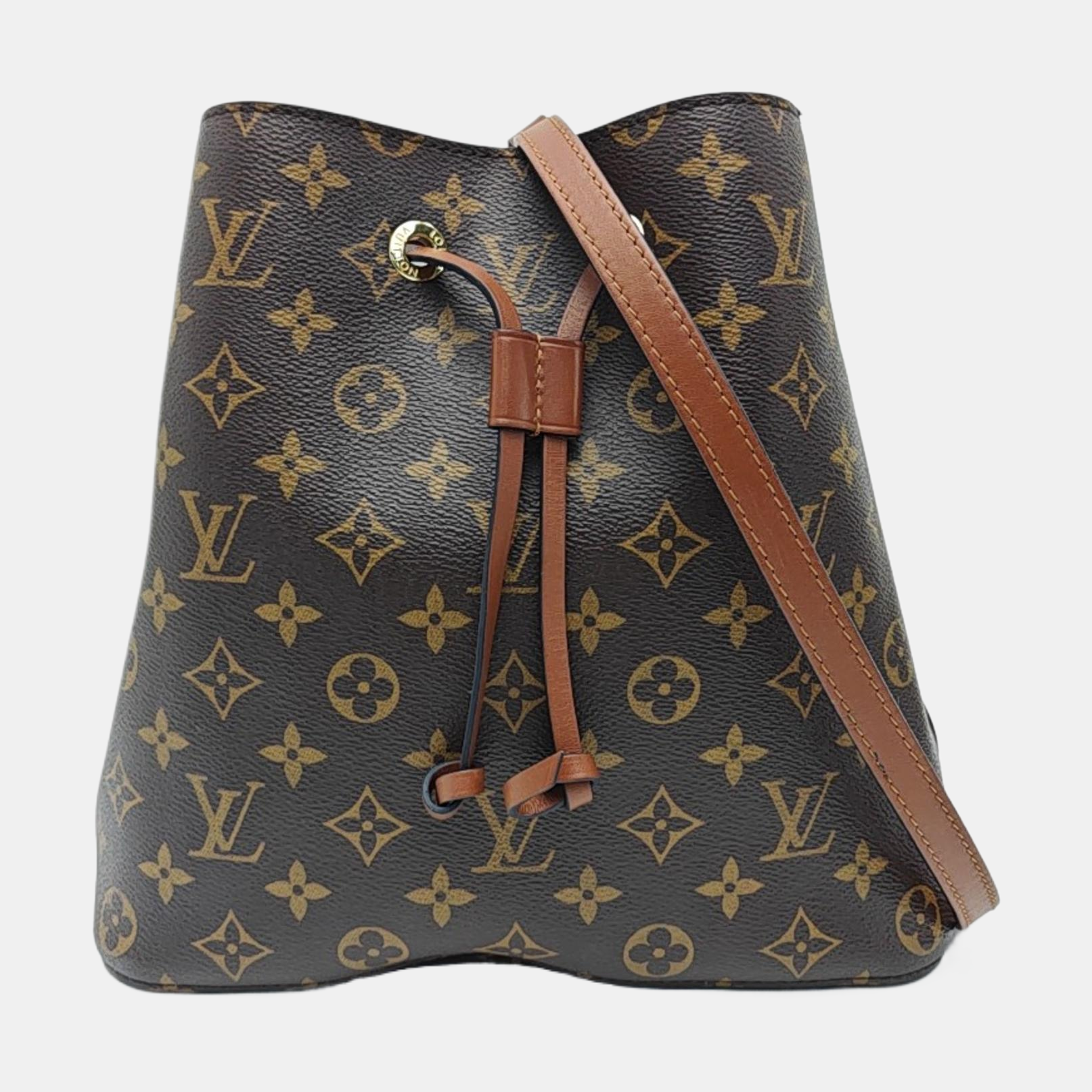 NÉONOÉ MM Monogram Coated Canvas Brown