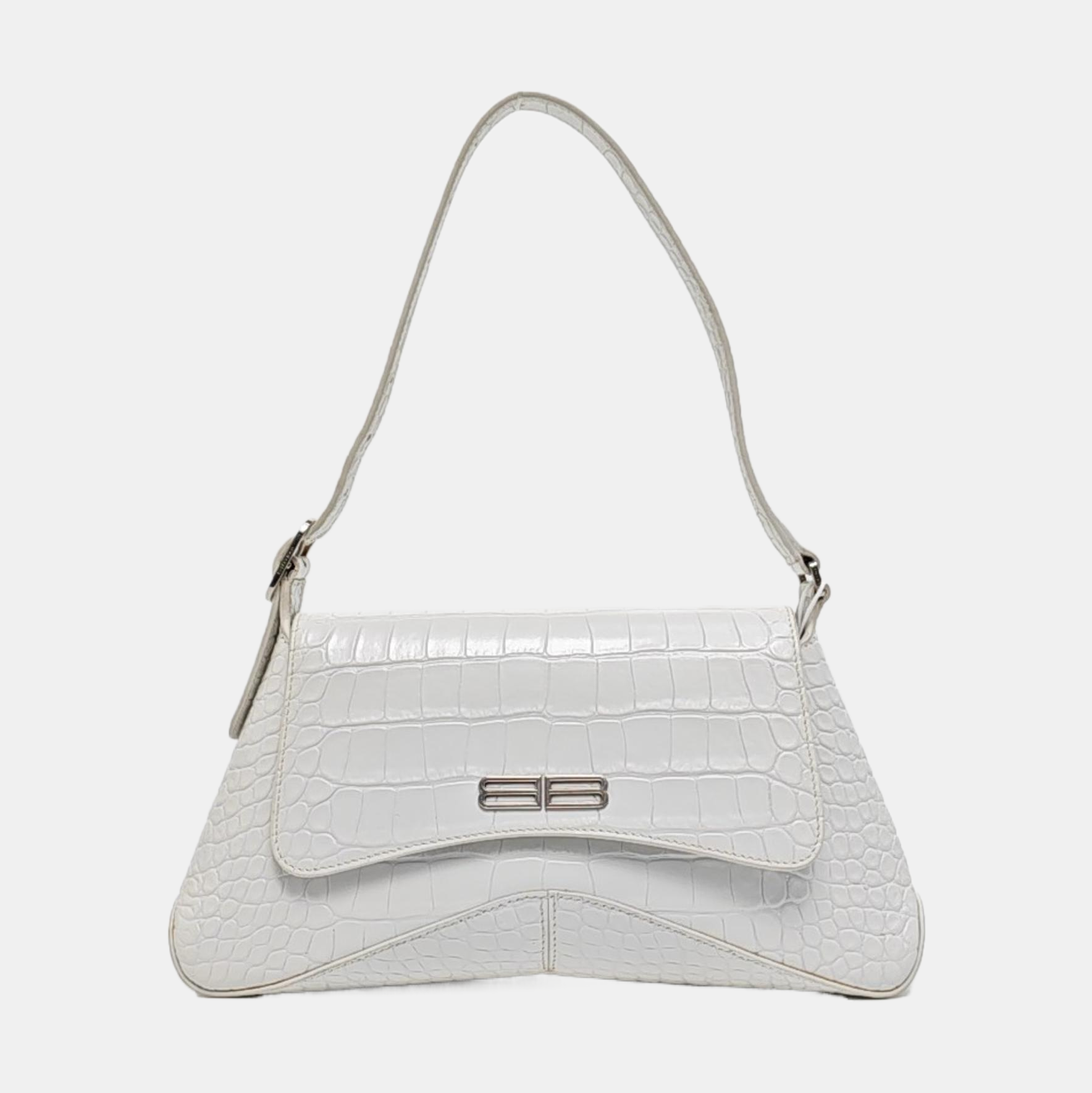 Calfskin Top Handle Bag White