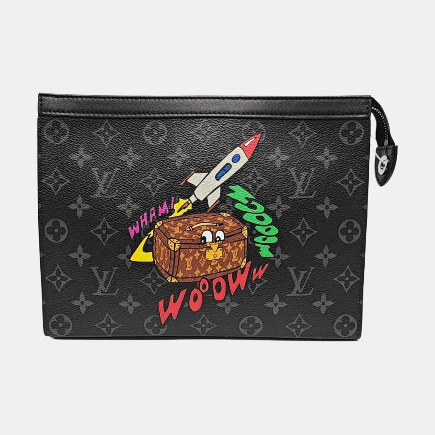 Pochette Voyag MM Monogram Coated Canvas Black