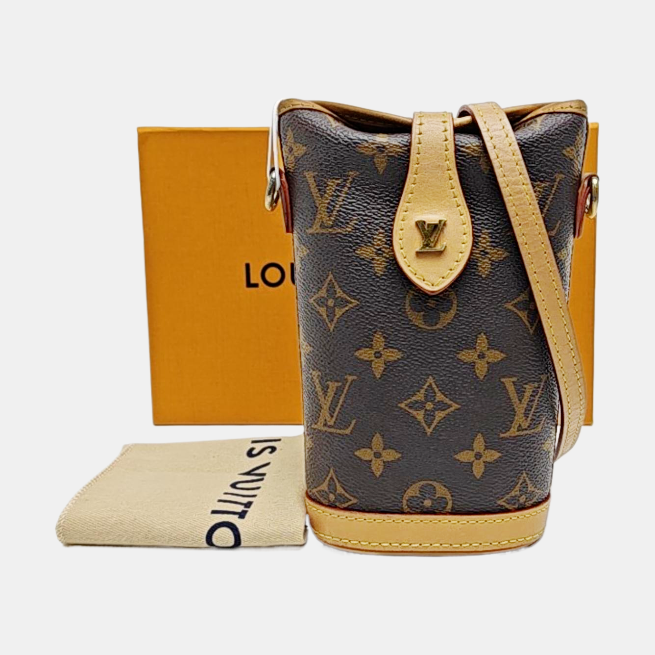 FOLD ME Monogram Coated Canvas Brown