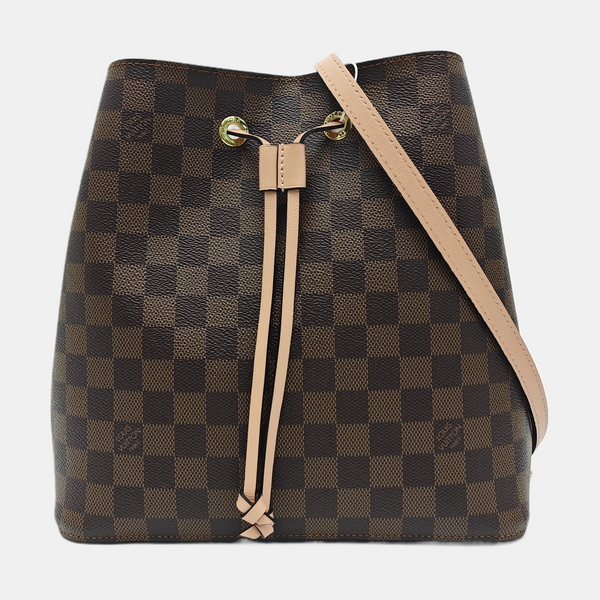 NÉONOÉ MM Damier Ebene Coated Canvas Brown