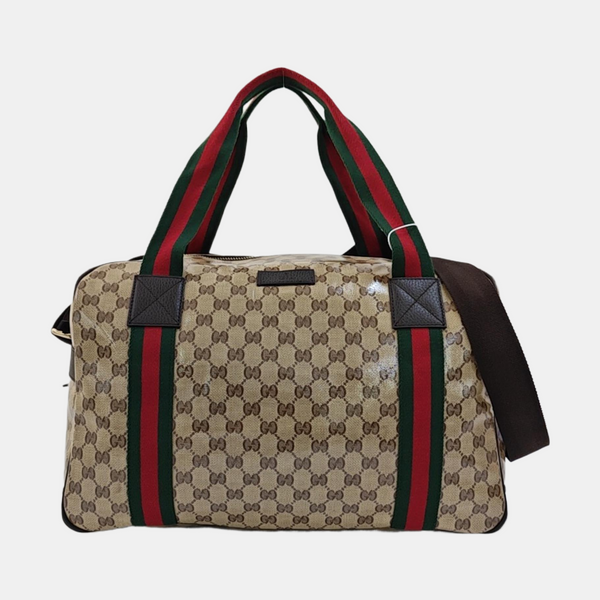 Monogram Coated Canvas Tote Bag Beige