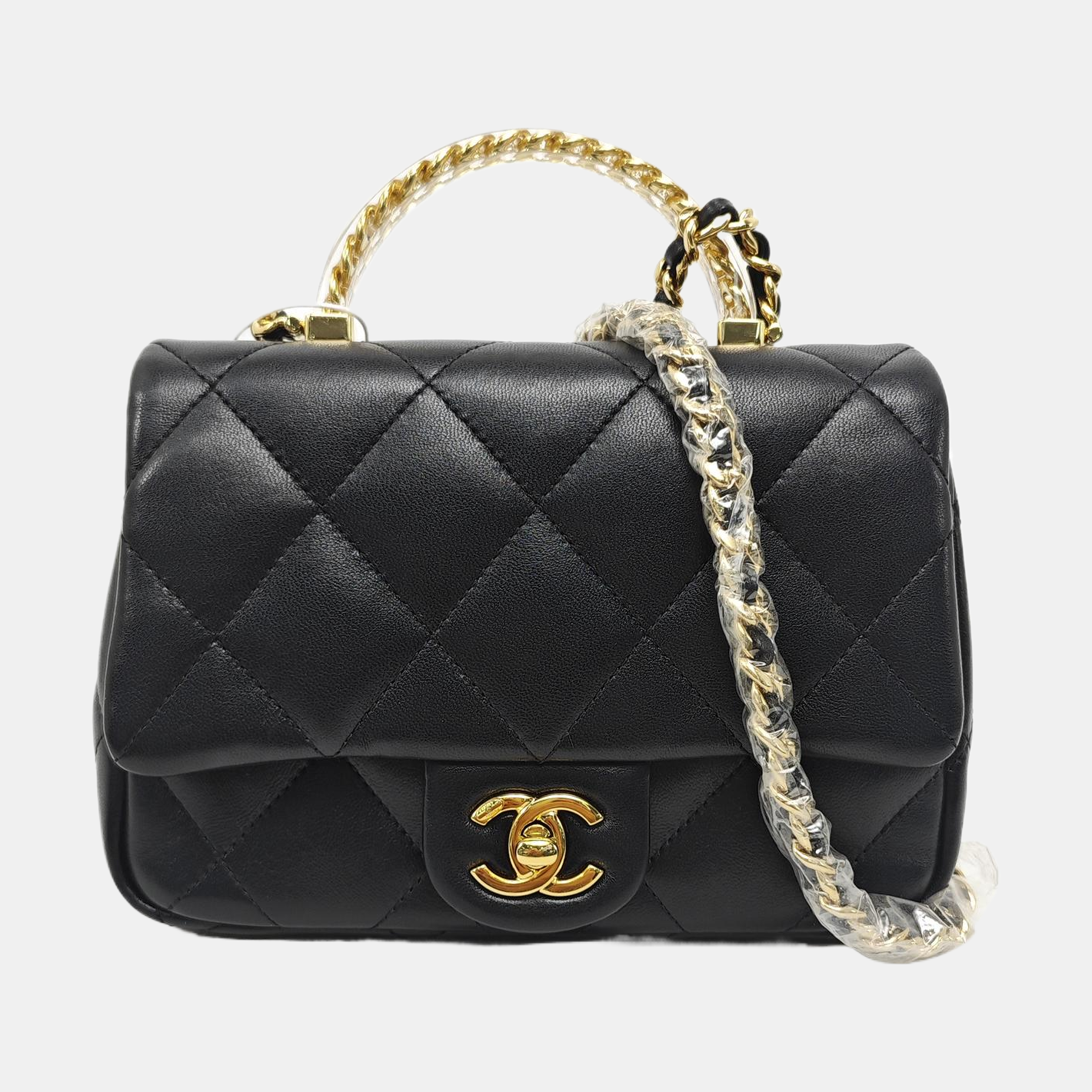 Mini Quilted Lambskin Black