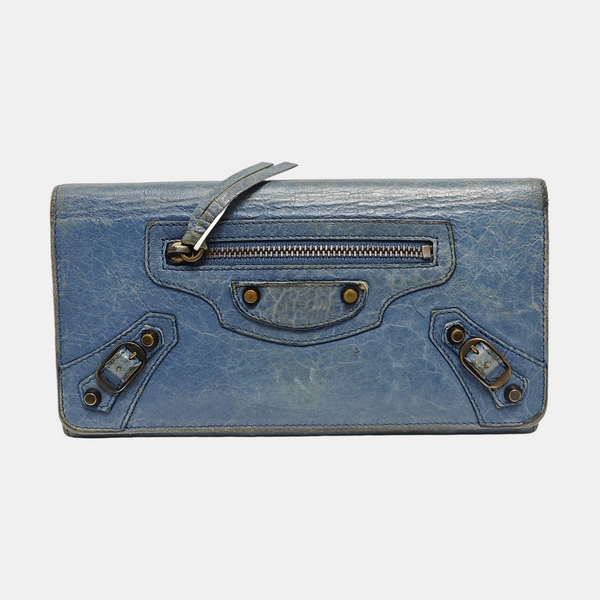 Authenticated pre-owned  Classic City Lambskin Blue Wallet - Wallet at Looply