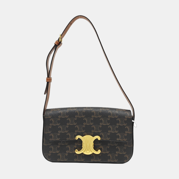 TRIOMPHE Small Coated Canvas Brown