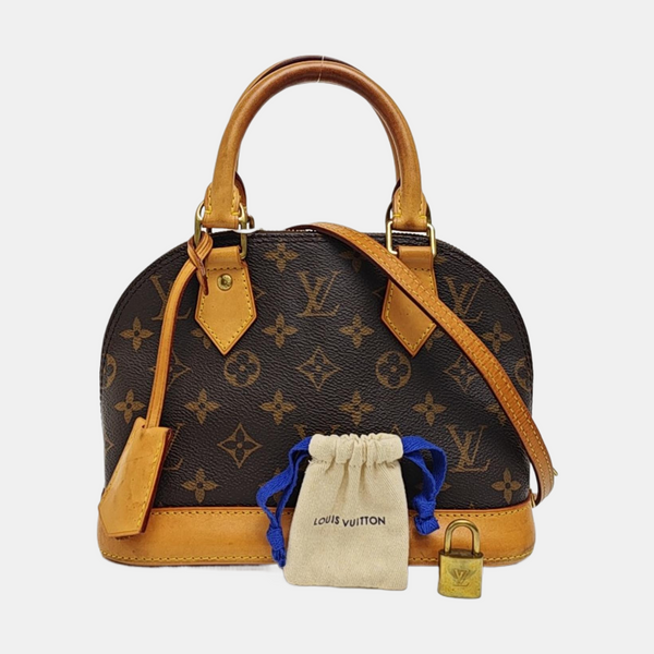 ALMA BB Monogram Coated Canvas Brown