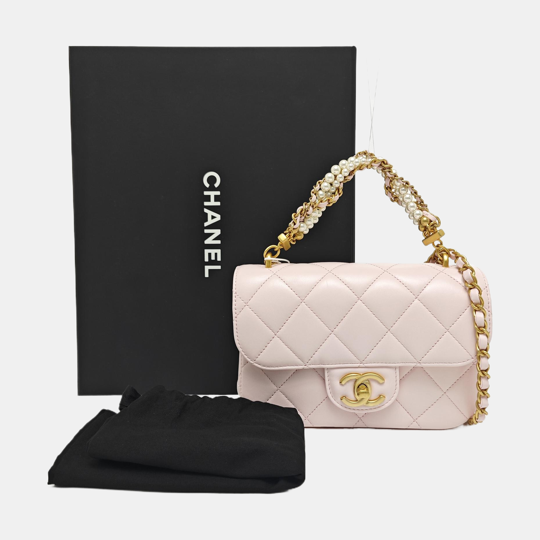 Quilted Lambskin Crossbody Bag Pink