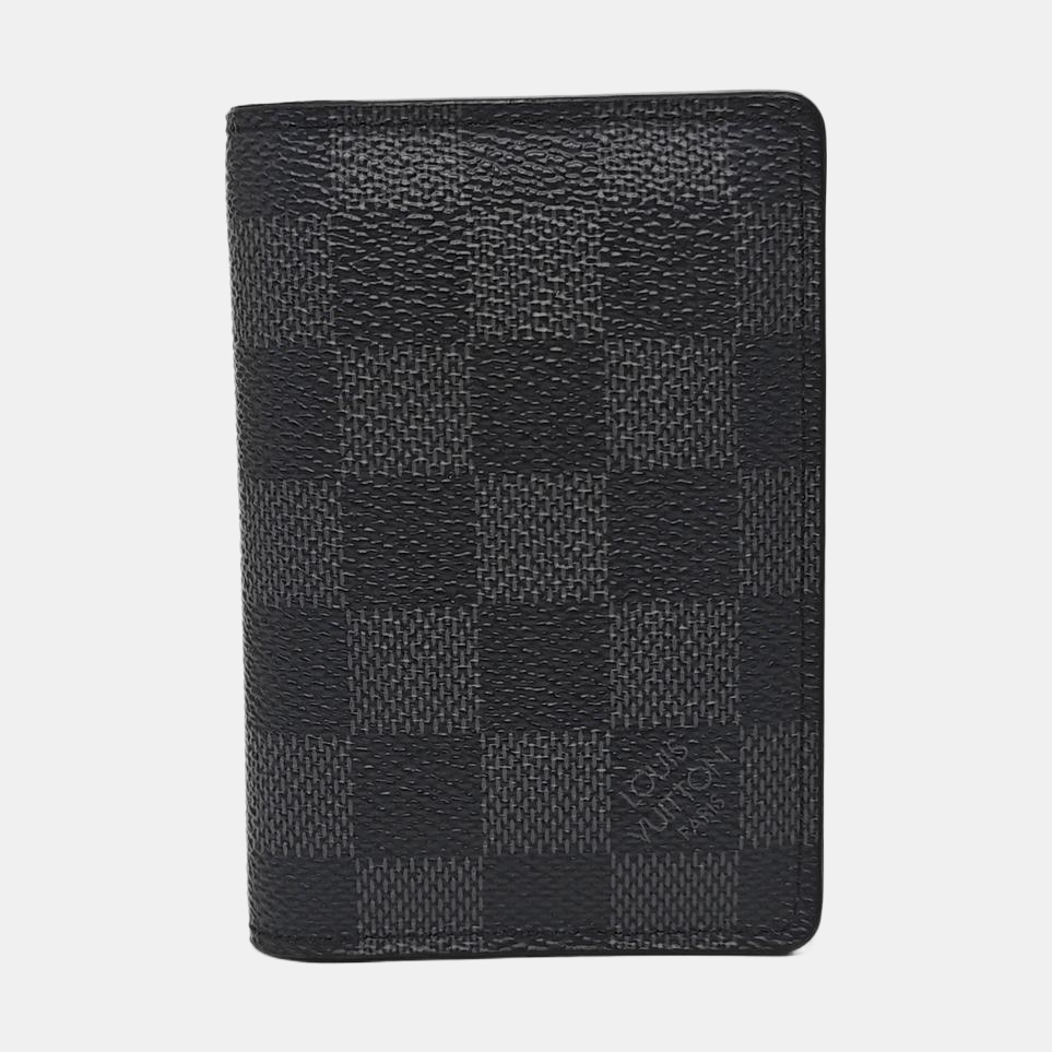 Damier Graphite Coated Canvas Card Holder Gray