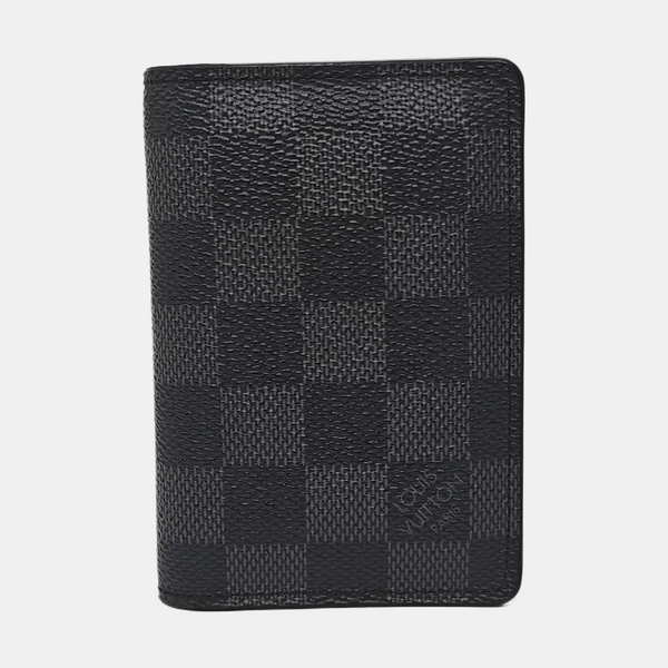 Damier Graphite Coated Canvas Card Holder Gray
