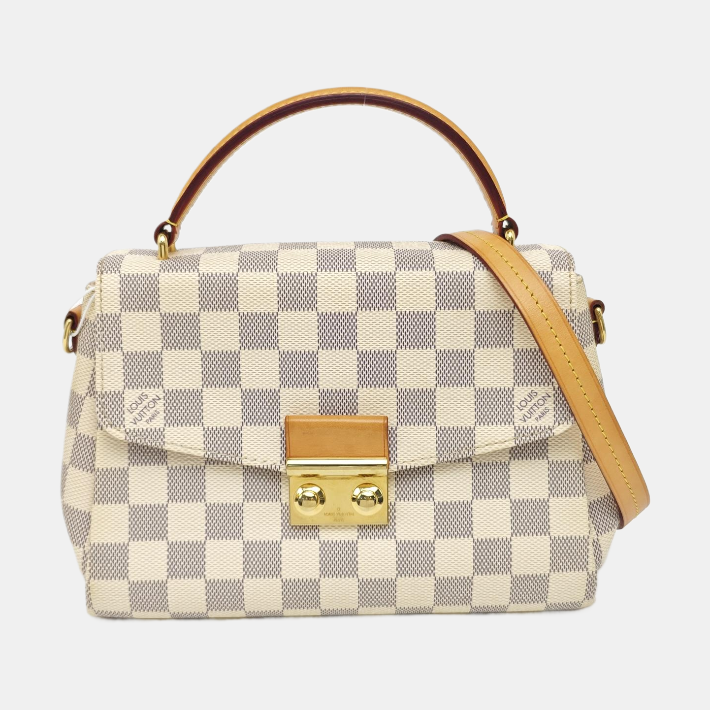 CROISETTE Damier Azur Coated Canvas White