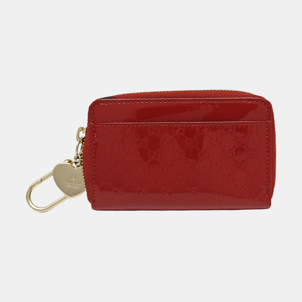 Monogram Patent Leather Coin Purse Red