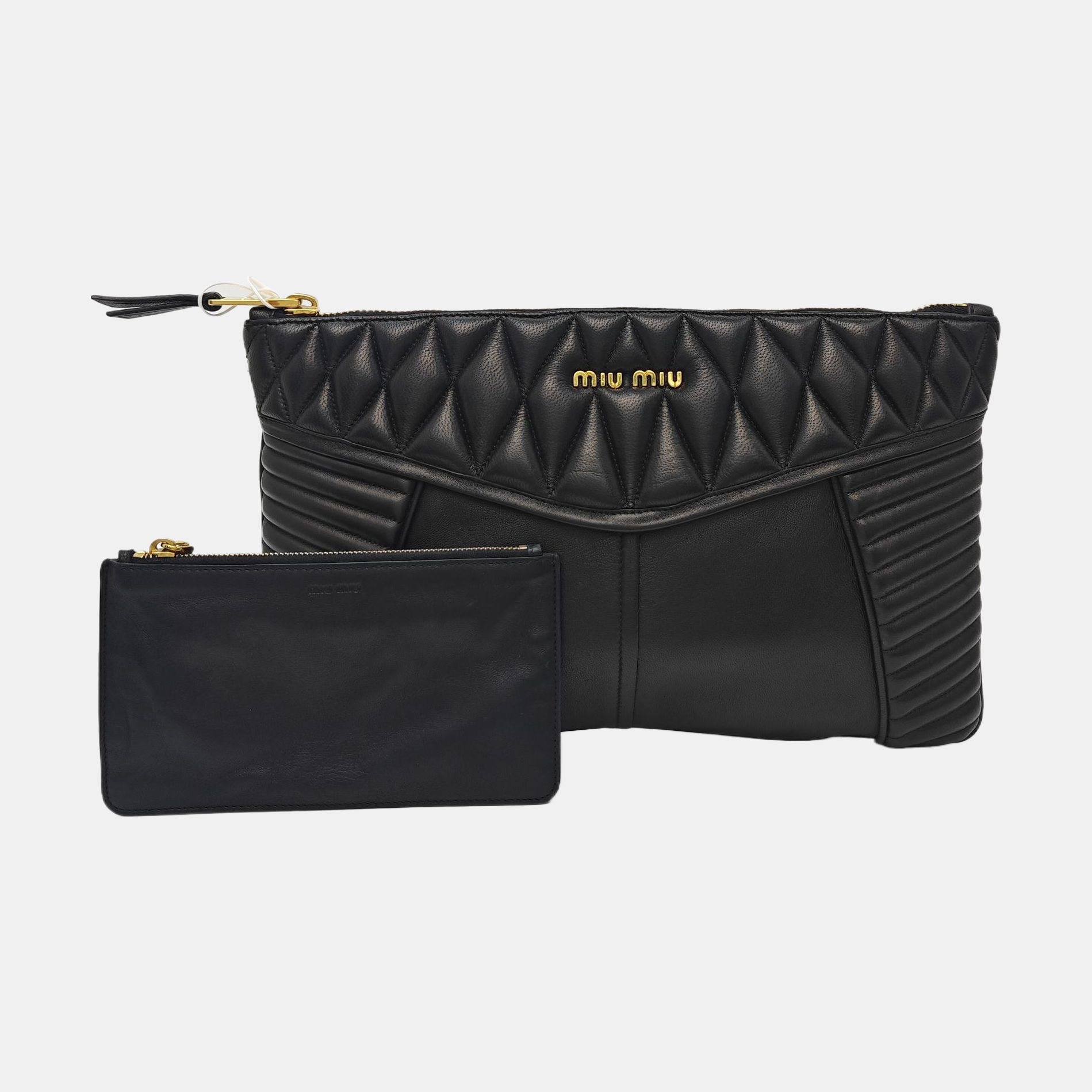 Quilted Lambskin Clutch Black