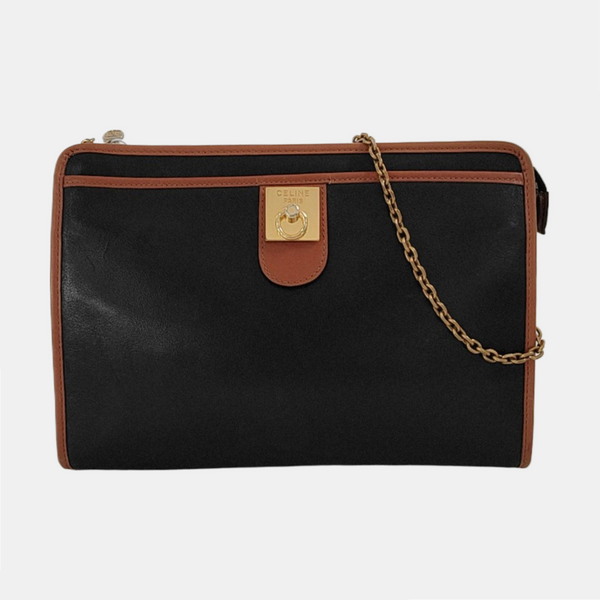 MACADAM CLUTCHES Coated Canvas Black