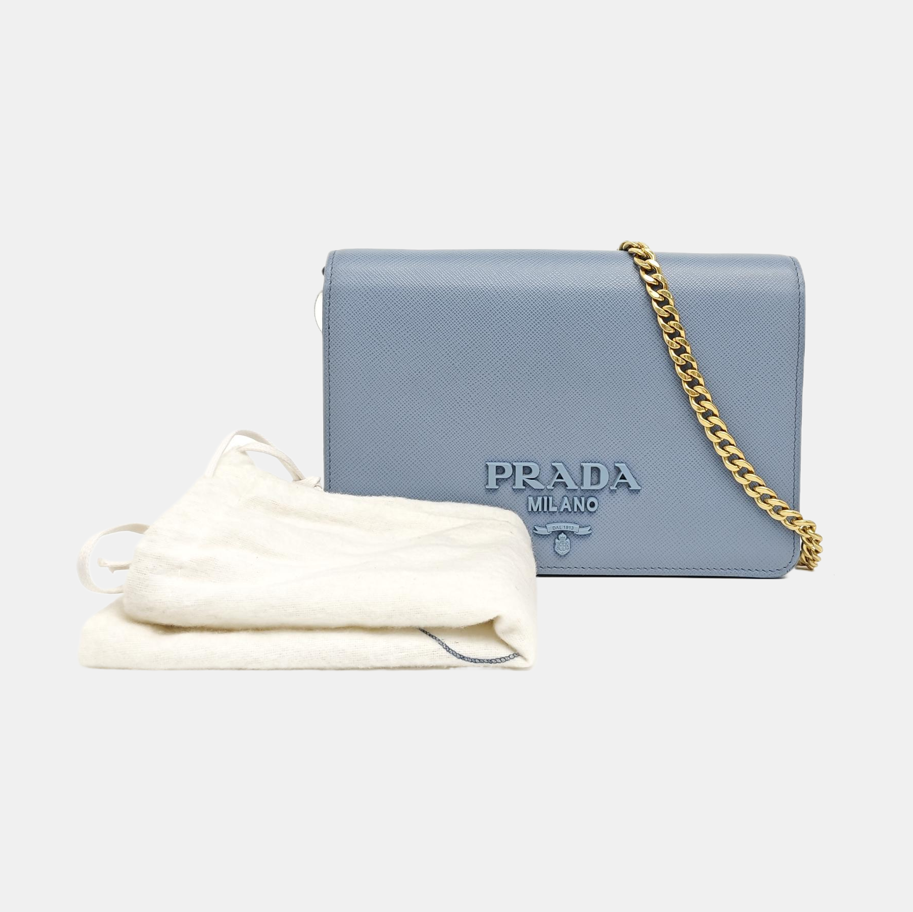 Calfskin Shoulder Bag Blue