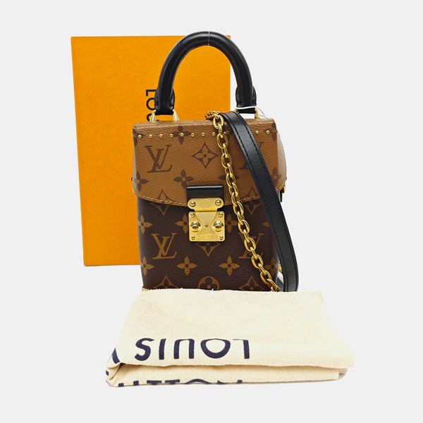 CAMERA BOX Monogram Coated Canvas Brown