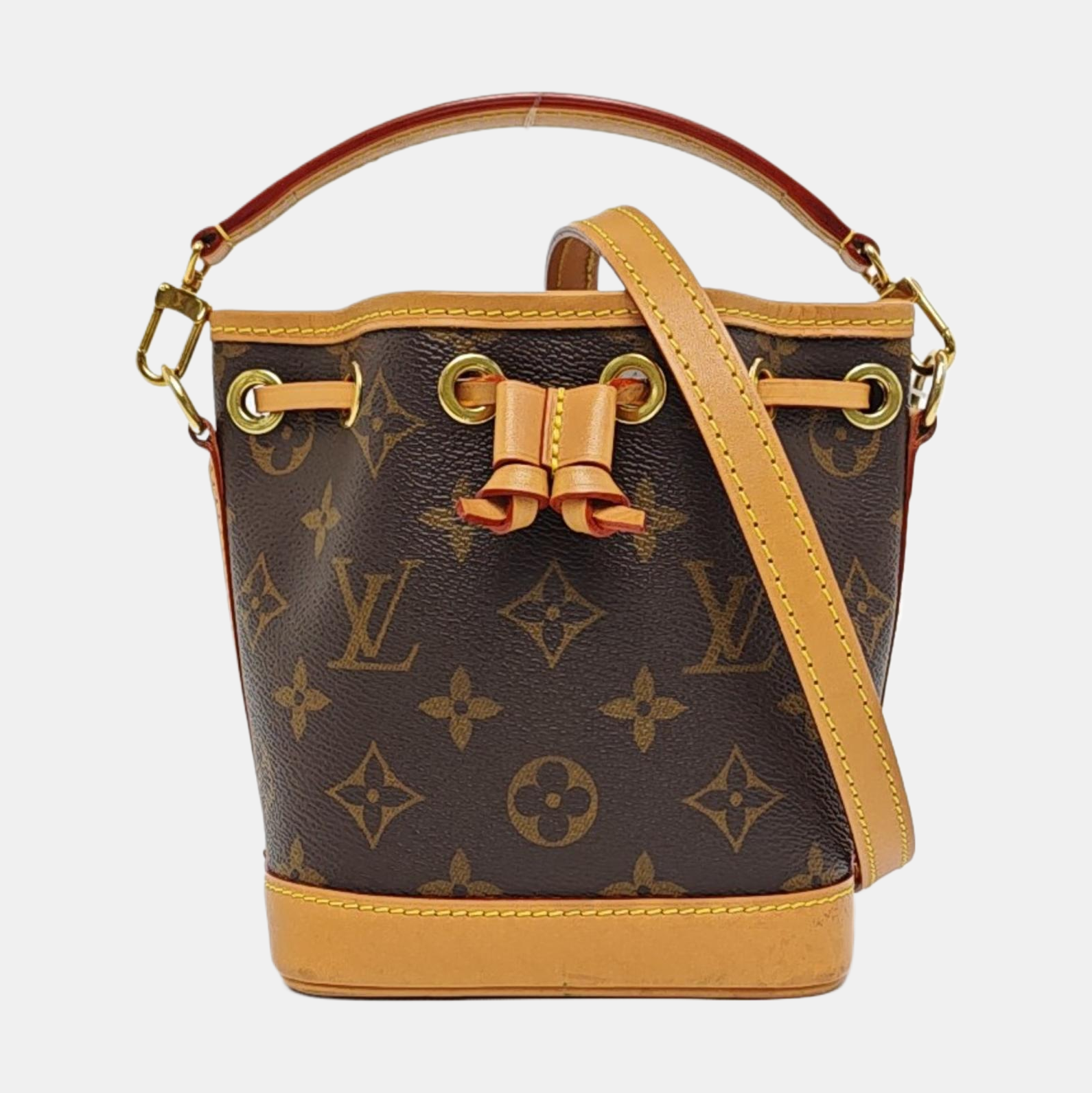 NOÉ Nano Monogram Coated Canvas Brown