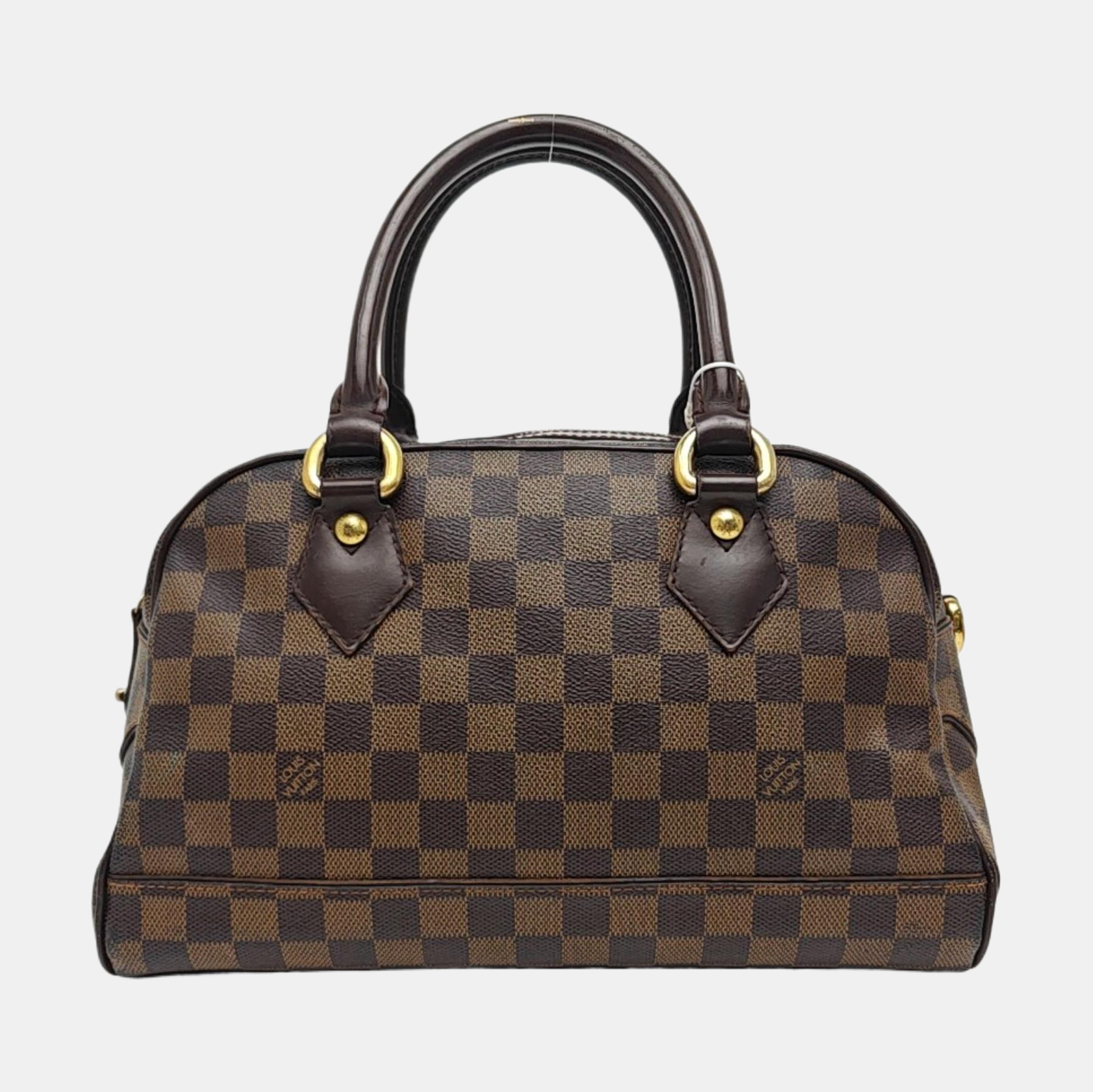DUOMO Damier Ebene Coated Canvas Brown