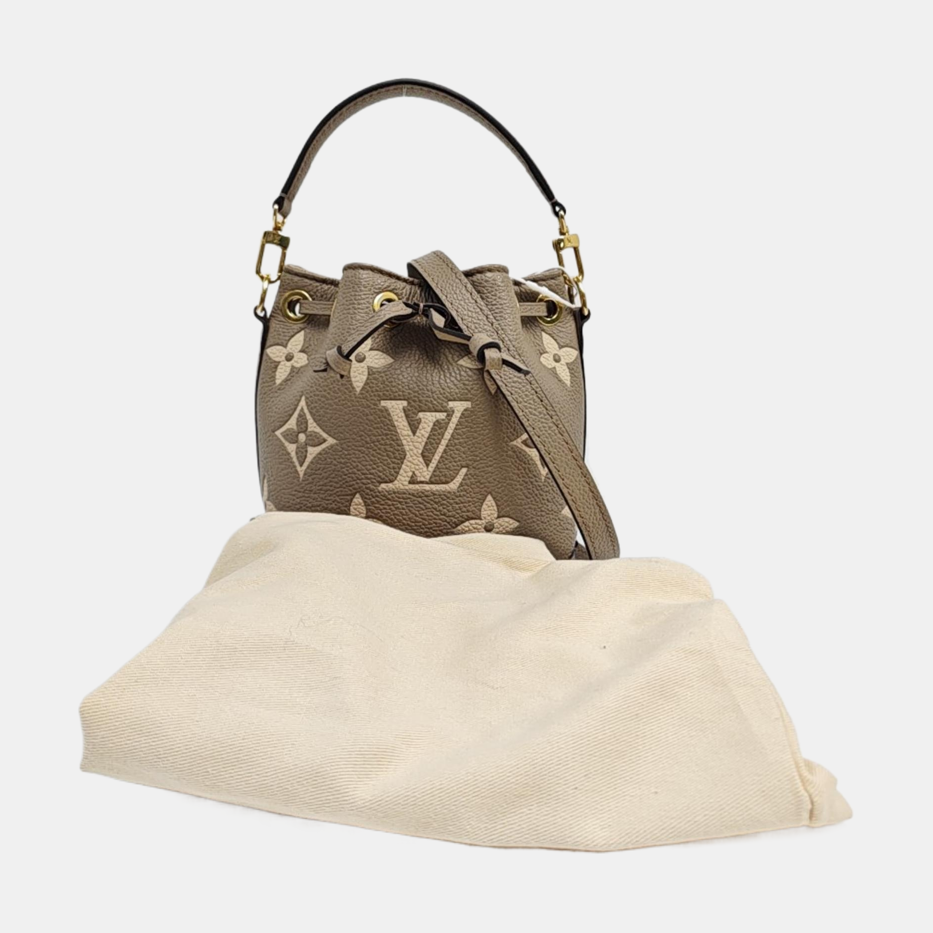NOÉ Nano Monogram Calfskin Gray