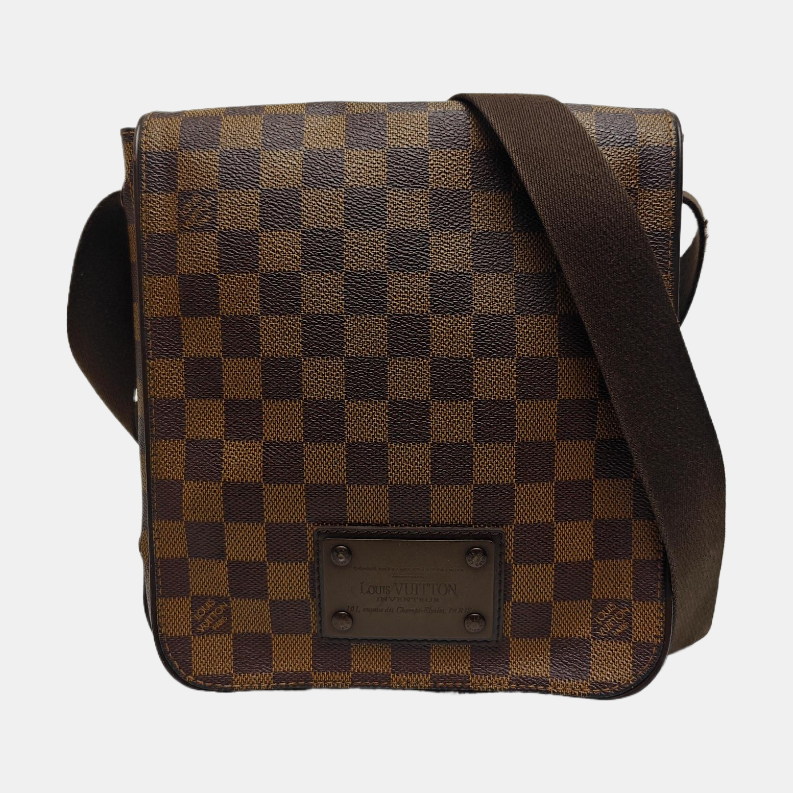 BROOKLYN PM Damier Ebene Coated Canvas Brown