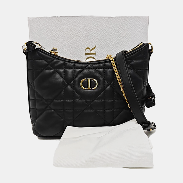 Miss Caro Mini Cannage Lambskin Black
