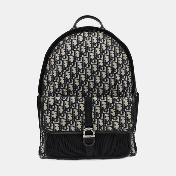 Oblique Canvas Backpack Blue