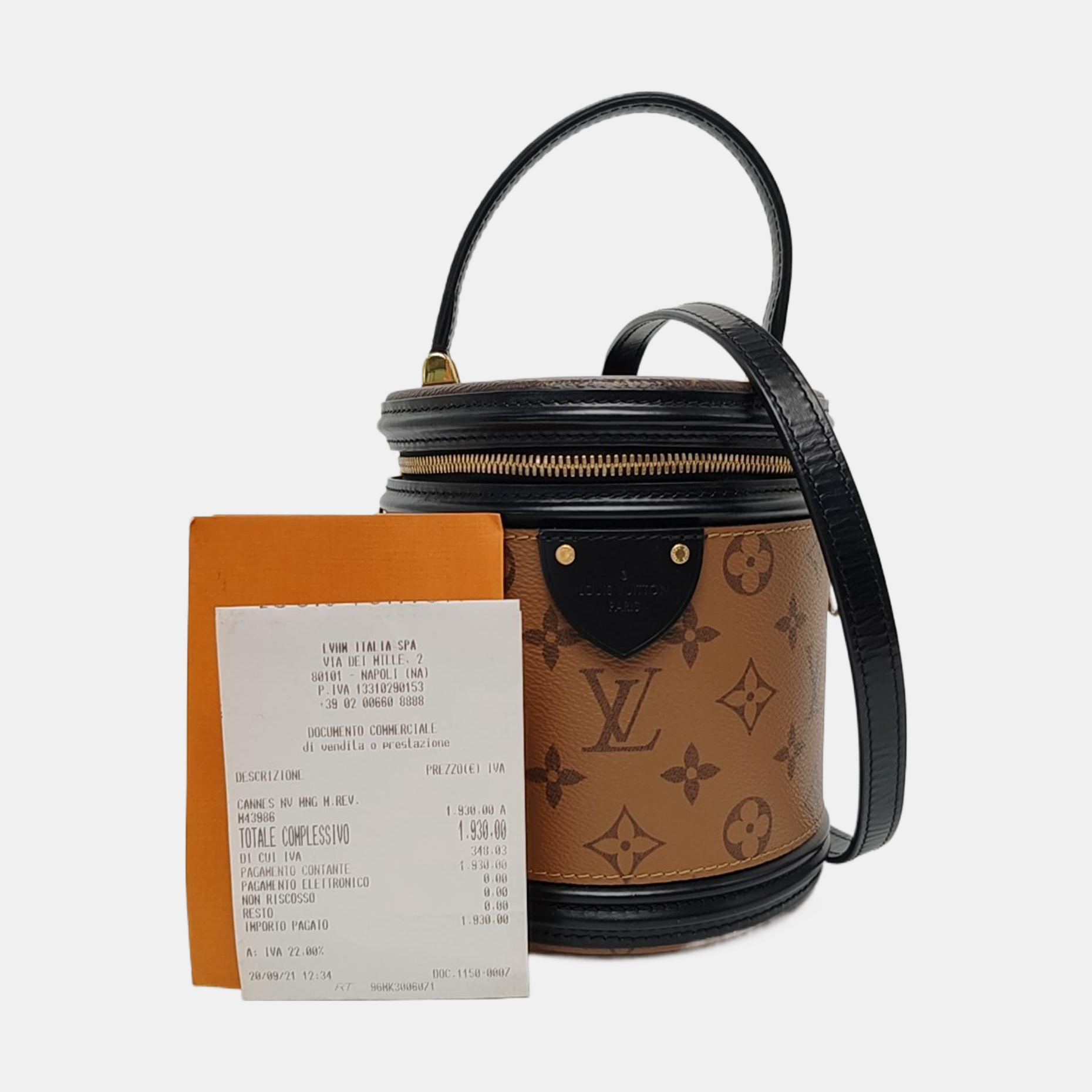 CANNES PM Monogram Coated Canvas Brown