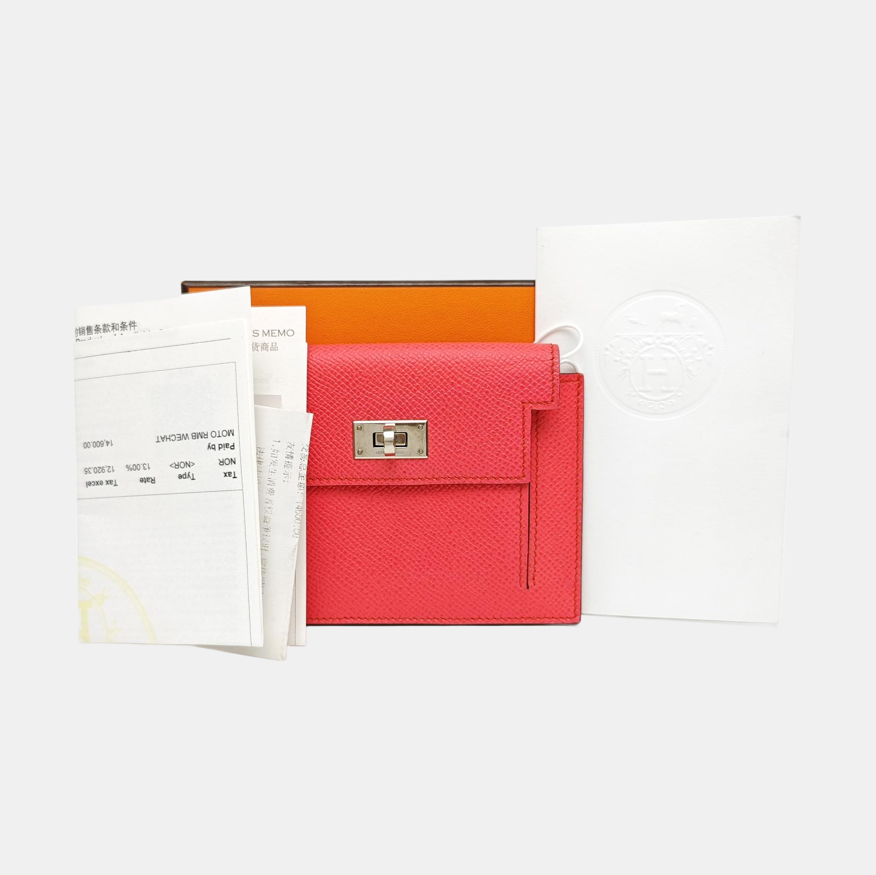 Kelly Epsom Pink Coin Purse