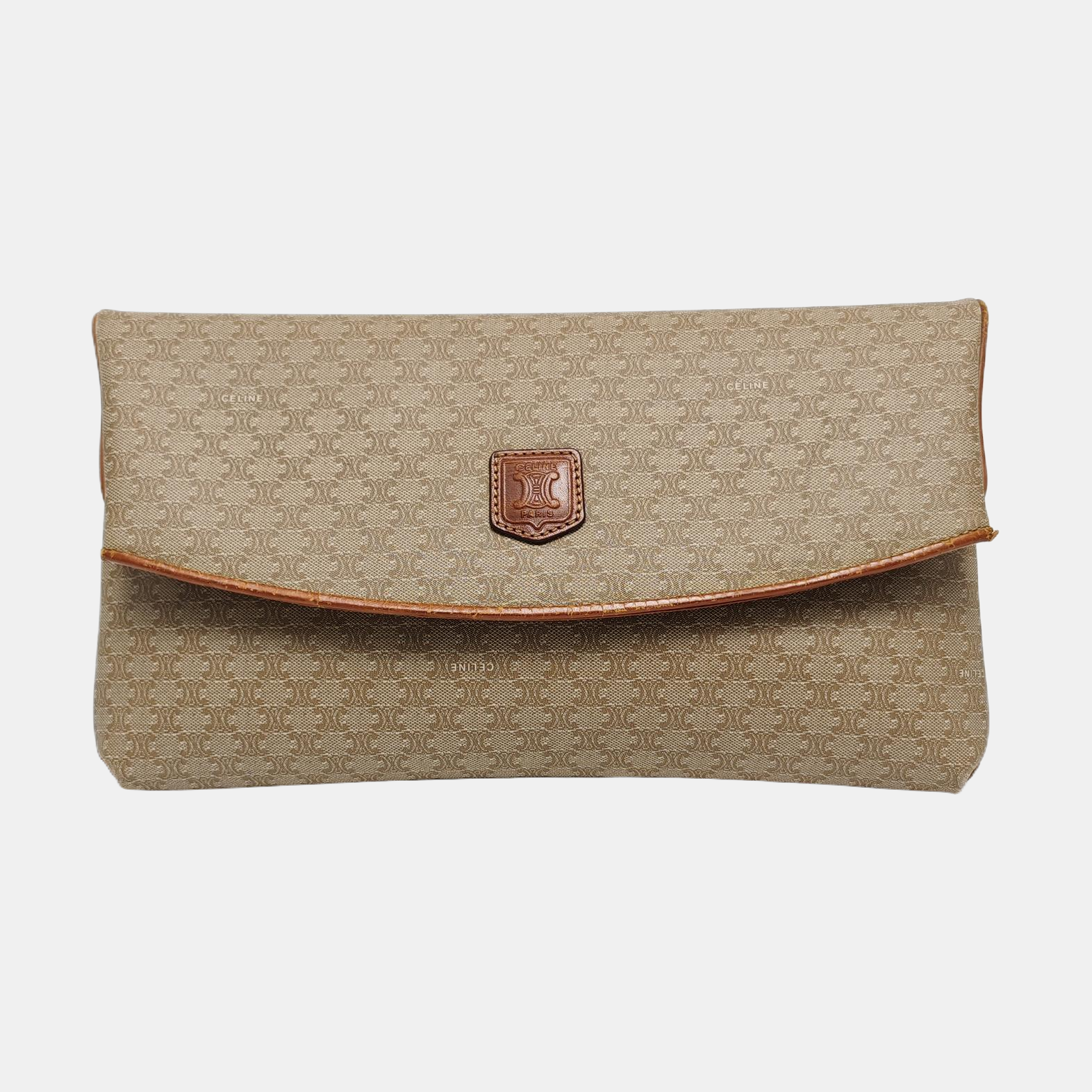 MACADAM CLUTCHES Coated Canvas Beige