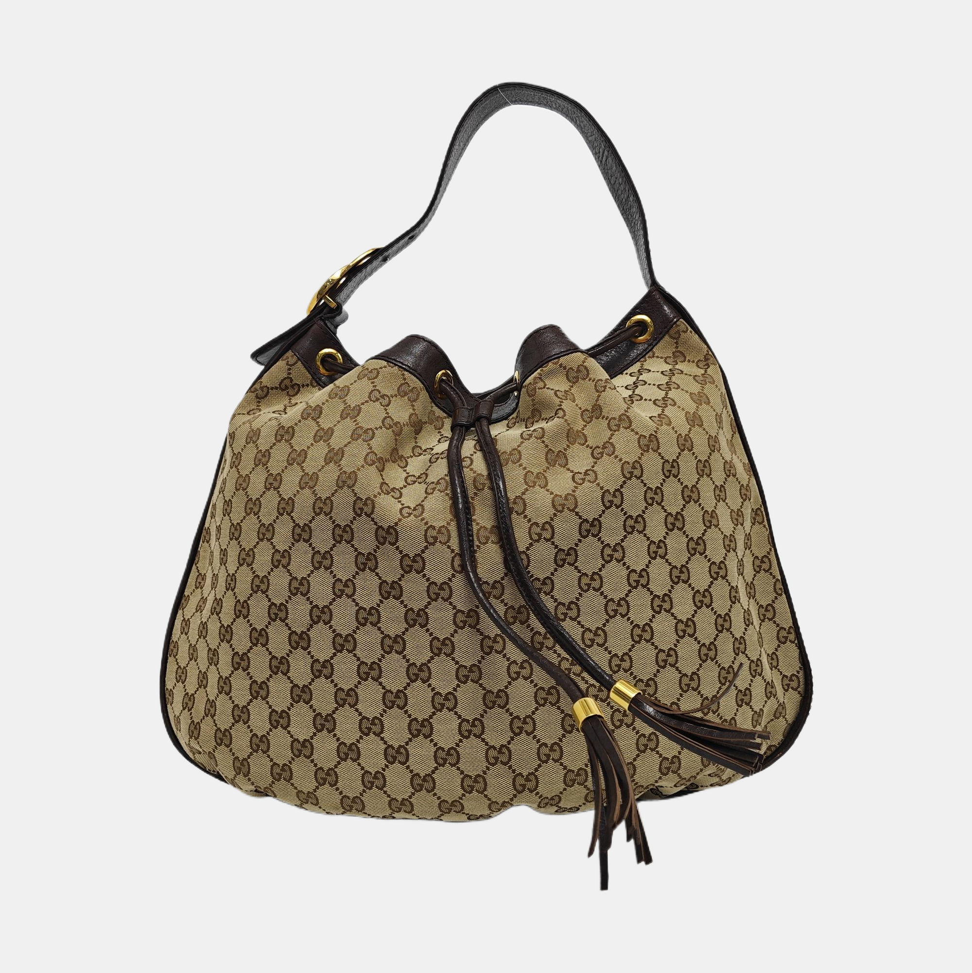 Monogram Canvas Tote Bag Brown