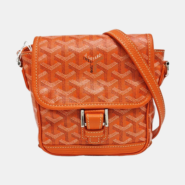 Coated Canvas Shoulder Bag Orange