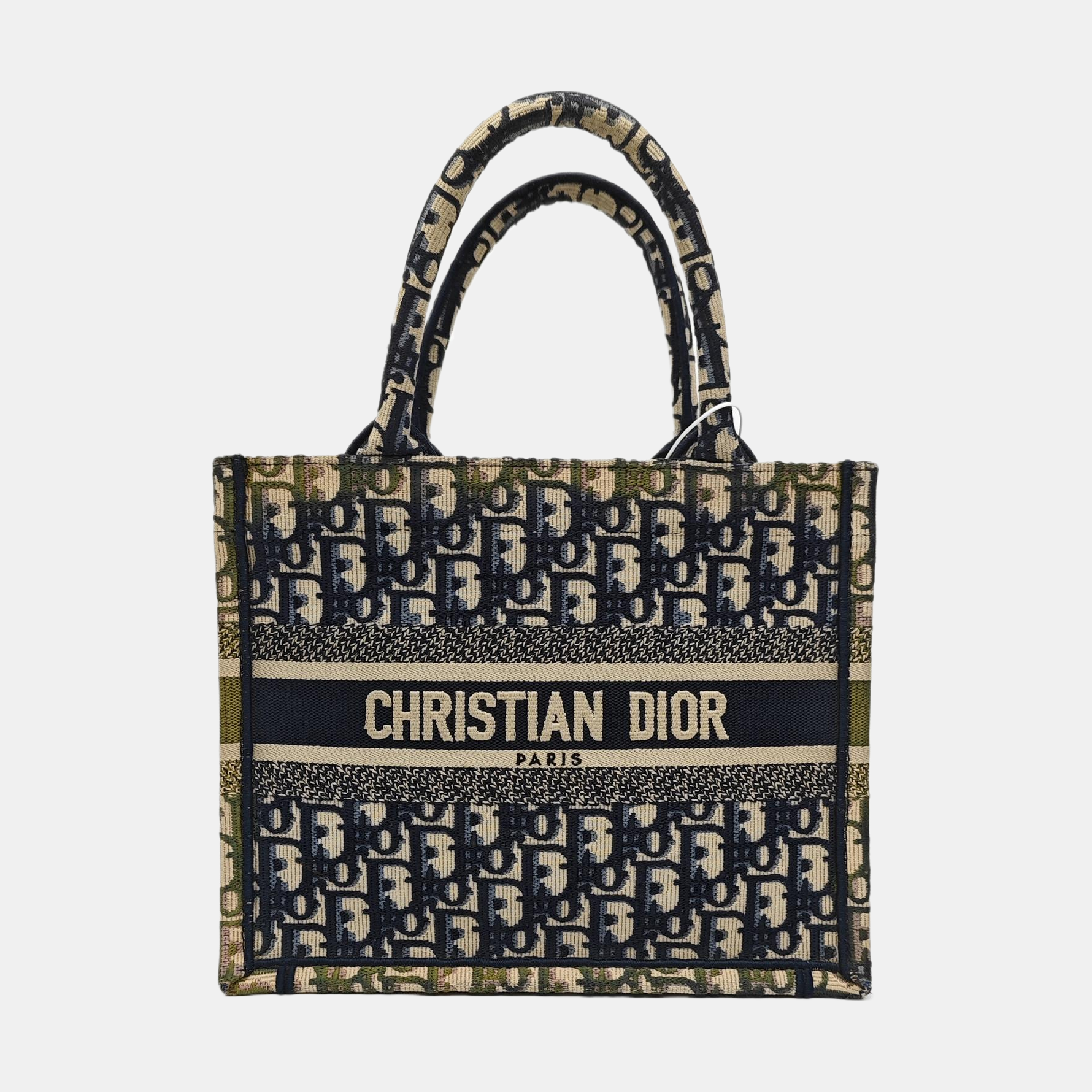 Book Tote Small Oblique Canvas Blue
