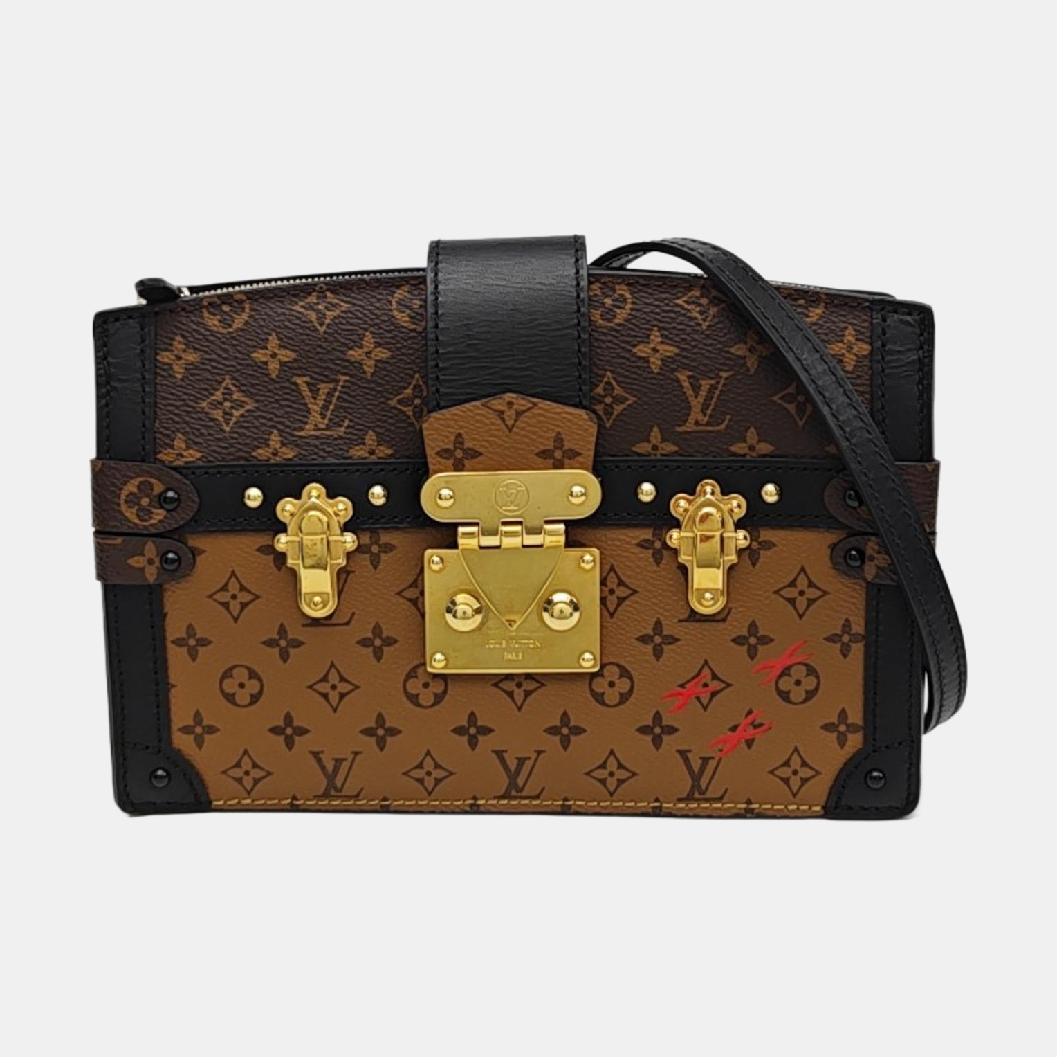 TRUNK Monogram Coated Canvas Brown