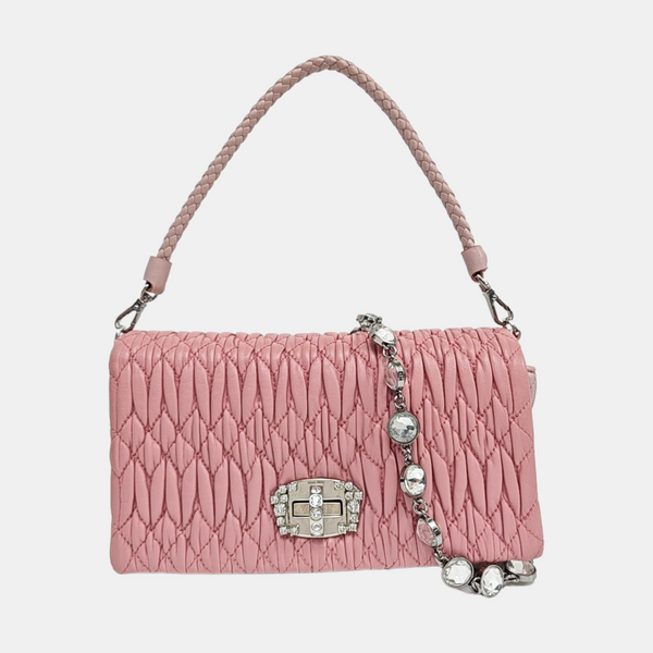 Crystal Quilted Lambskin Red