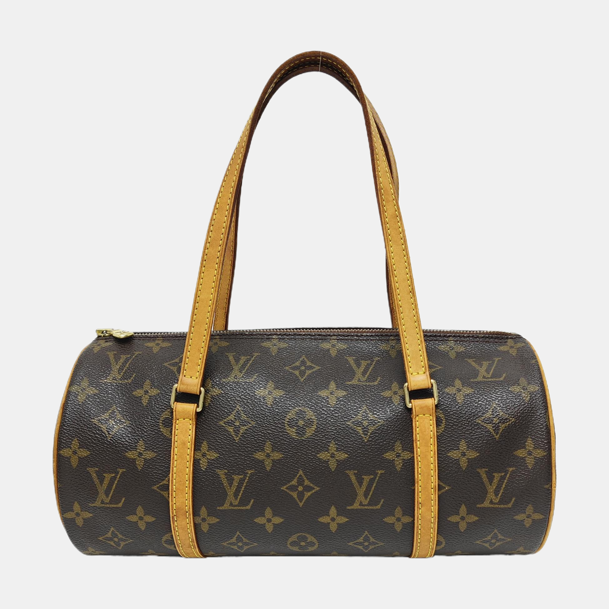 PAPILLON MM Monogram Coated Canvas Brown