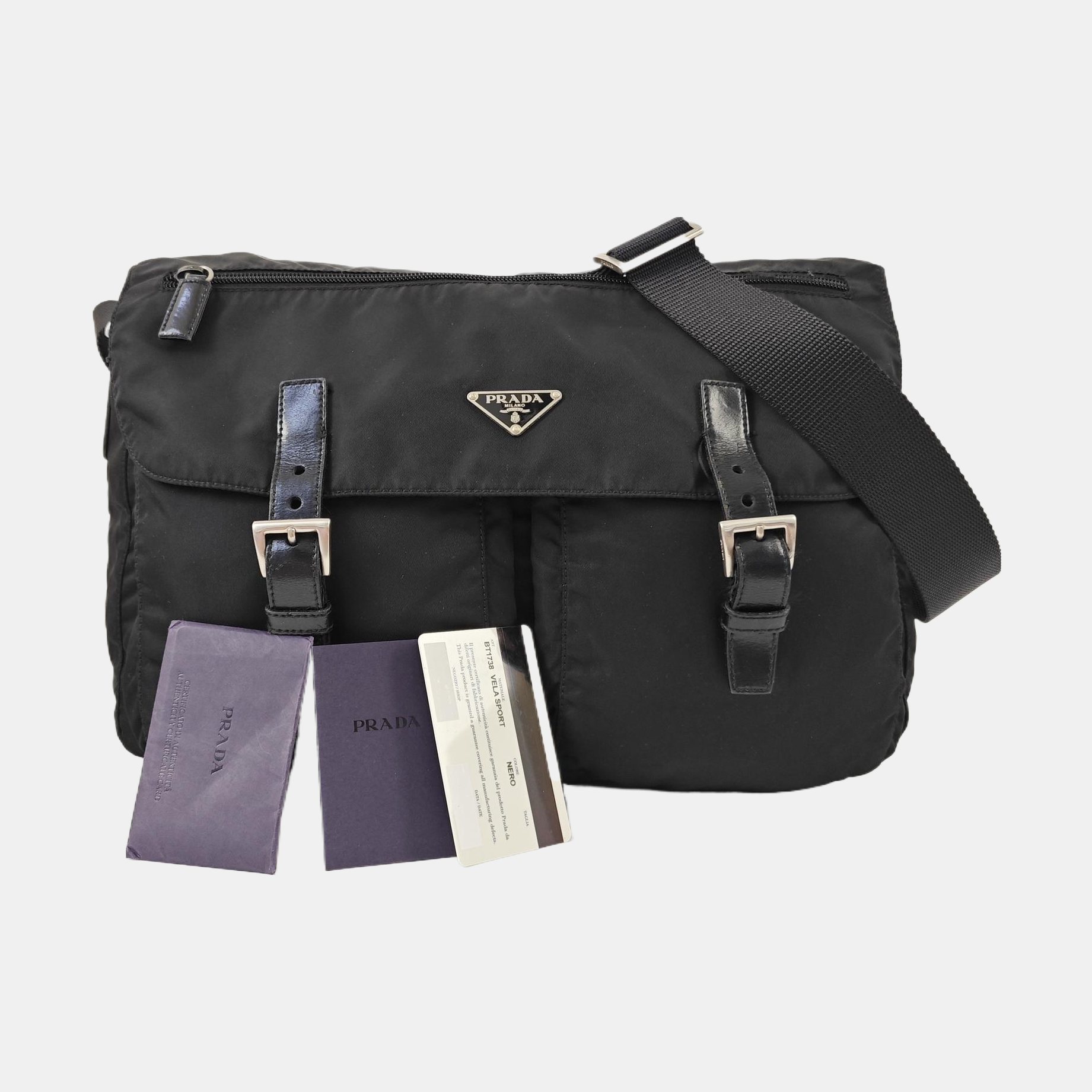 Vela Messenger Bag Nylon Black