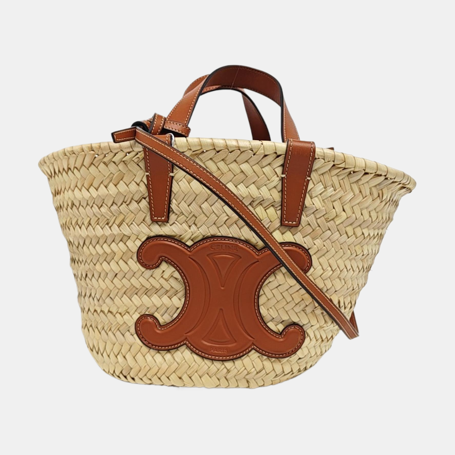 Straw Shoulder Bag Beige