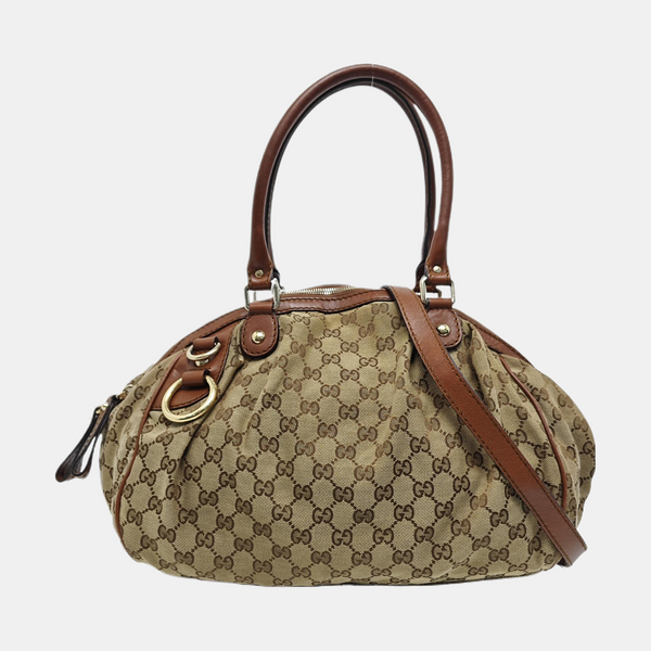 Sukey Monogram Canvas Beige