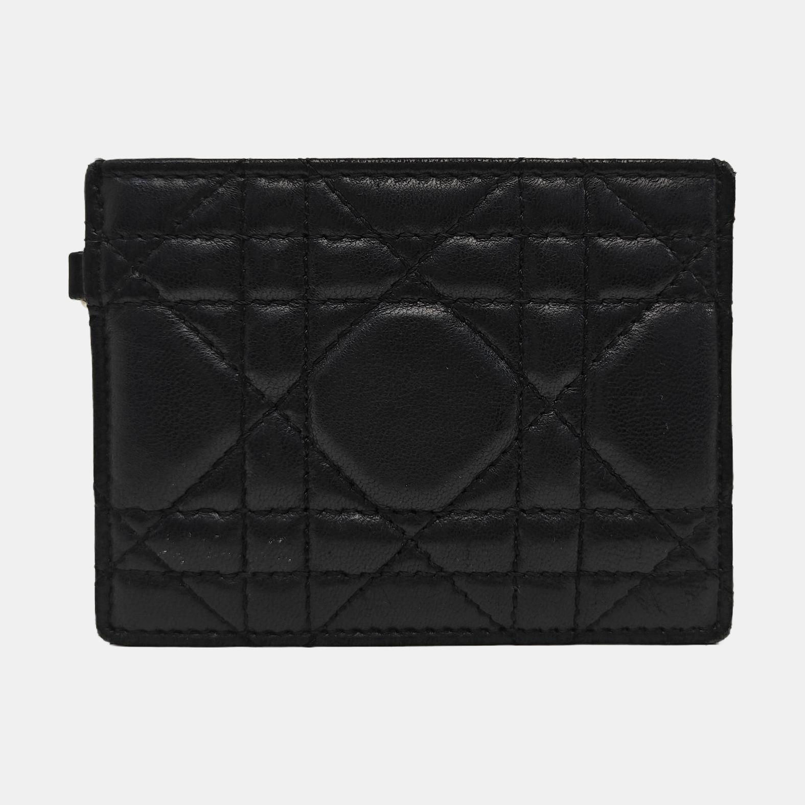 Lady Dior Quilted Lambskin Black Card Holder – Looply