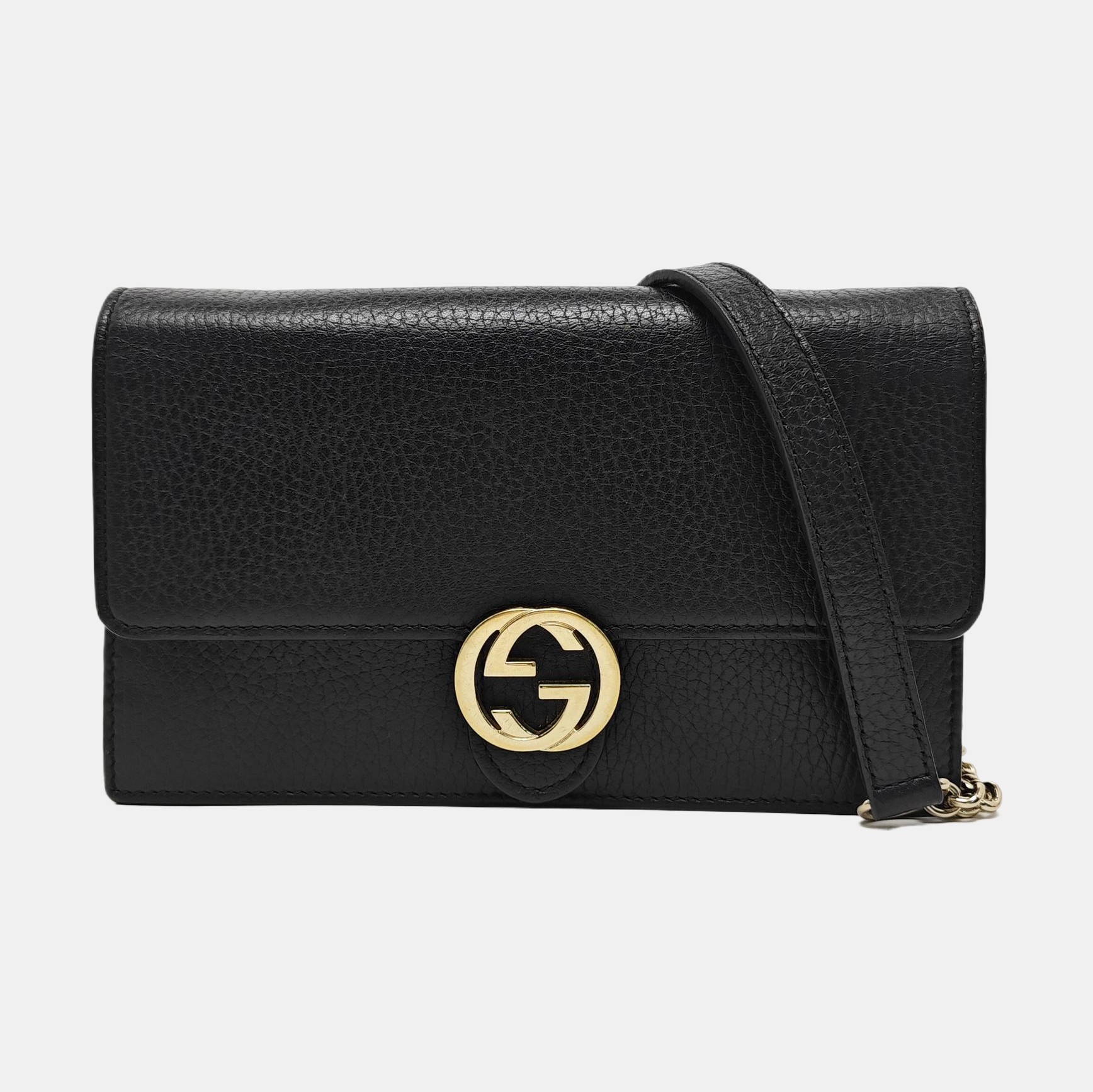 Interlocking G Small Calfskin Black