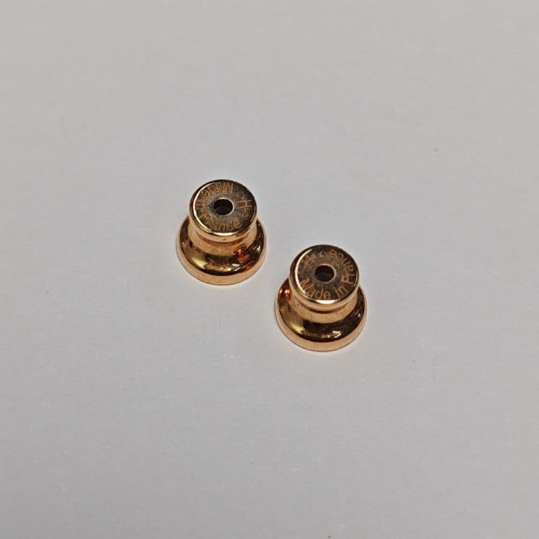 Pop H Metal Rose Gold Stud Earrings