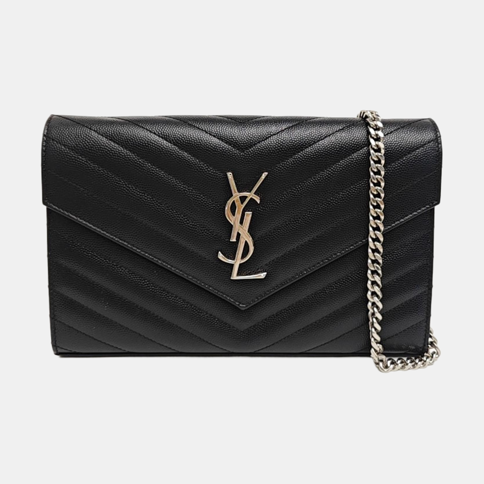 MONOGRAM Medium Chevron Calfskin Black
