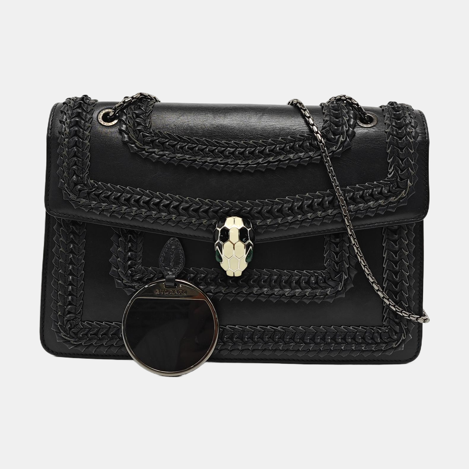 SERPENTI FOREVER Medium Calfskin Black