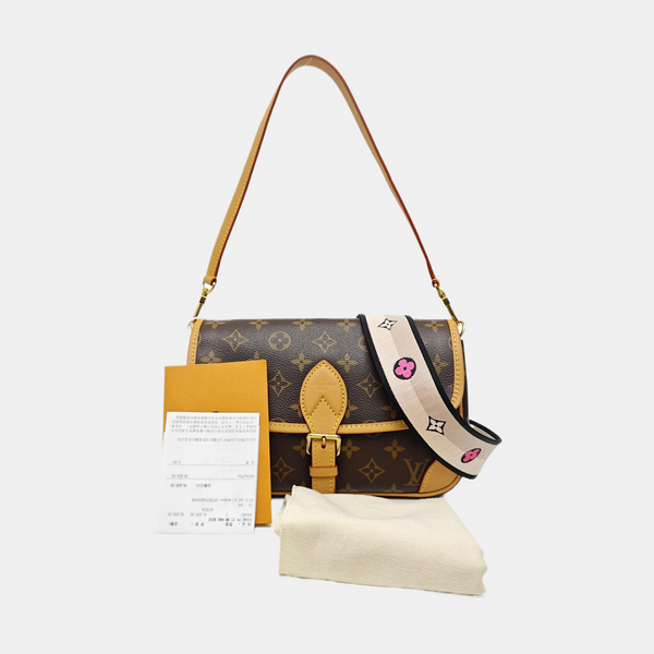 DIANE Monogram Coated Canvas Brown