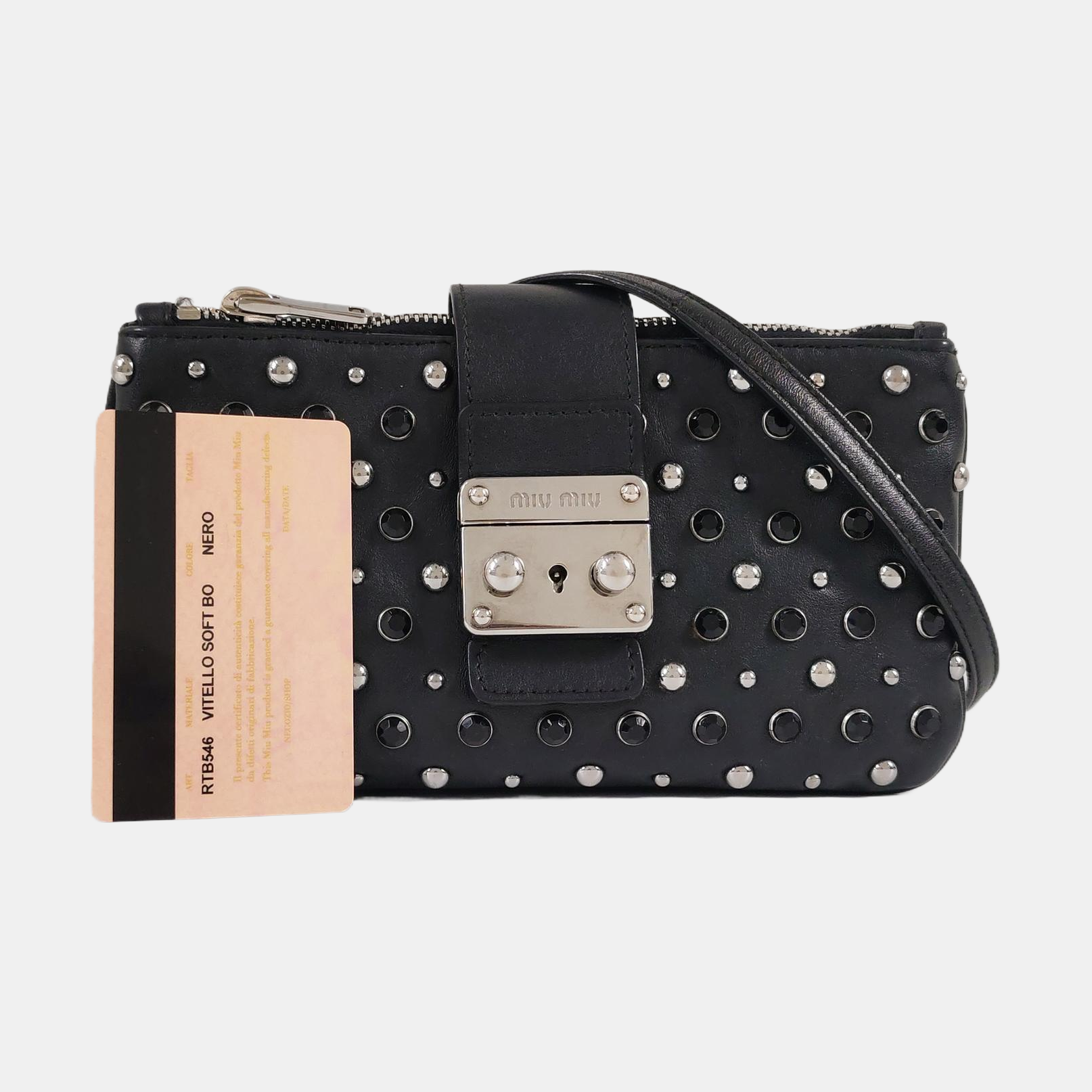 Calfskin Shoulder Bag Black