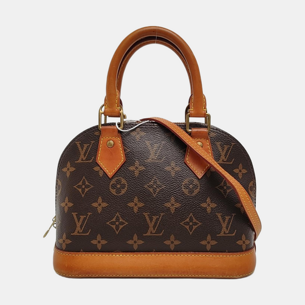 ALMA BB Monogram Coated Canvas Brown