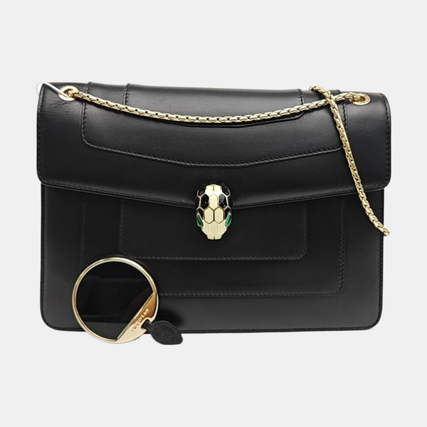 SERPENTI FOREVER Medium Quilted Calfskin Black